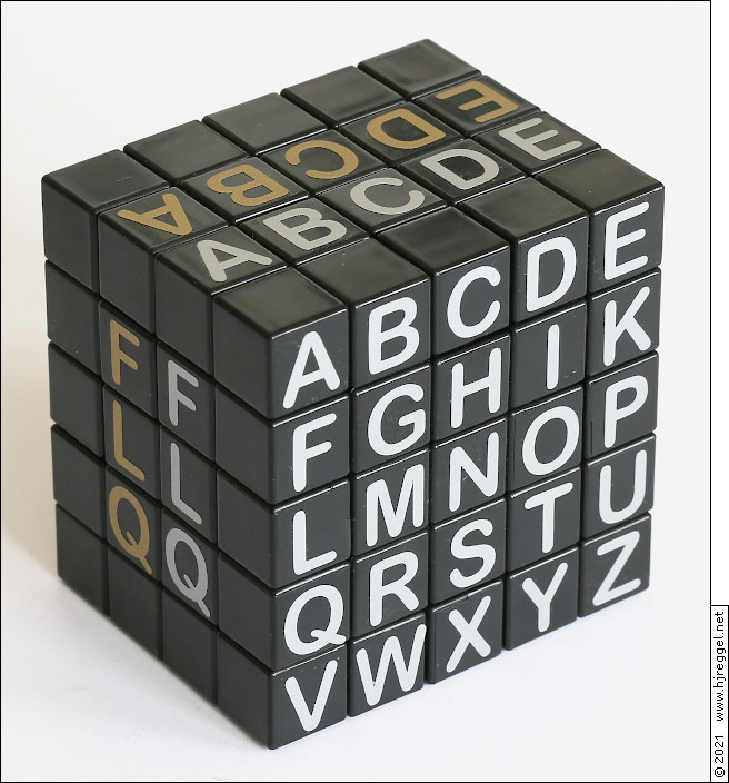5×5×4 Domino Style Alphabet Cuboid